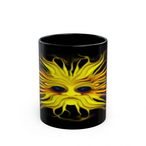 Sundowner Face Black Mug – by sp!nner  (11oz)